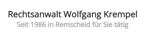Rechtsanwalt Wolfgang Krempel