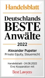 Alexander Pupeter, Deutschlands Beste Anwälte Private Equity, Steuerrecht