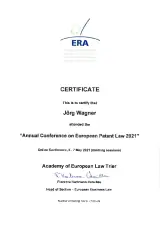 Attention ERA Conference on European Patent Law 2021
