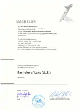 Bachelor für Wirtschaftsrecht LL.B