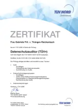 Zertifizierte Datenschutzauditorin (TÜV Nord)