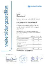 Zertifikat Psychologie für Rechtsberufe
