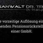 Die vorzeitige Auflösung einer bestehenden Pensionsverpflichtung/Pensionsrückstellung in einer GmbH.