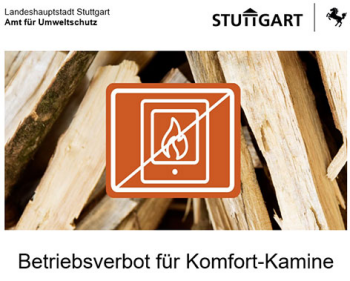 Stadt Stuttgart - Vertriebsverbot Komfort-Kamine