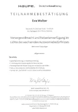 Teilnahmebestätung DeutscherAnwaltVerlag Gestatungsmodelle beim Übergabevertrag Immobilienvermögen