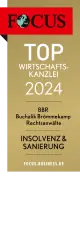 TOP Wirtschaftskanzlei 2024 - Insolvenz und Sanierung