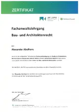 Fachanwaltslehrgang Bau- und Architektenrecht 2021