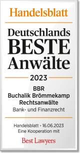 Handelsblatt-Siegel Deutschlands BESTE Anwälte 2023 im Bank- und Finanzrecht