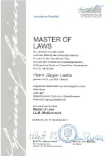 Masterdiplom der Juristischen Fakultät der Heinrich-Heine-Universität Düsseldorf