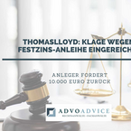 ThomasLloyd – Klage wegen Festzins-Anleihe eingereicht