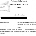 Deutsche Reise: Wo sind meine Reisewerte? Auskunftsklagen vor dem Amtsgericht Dortmund erfolgreich