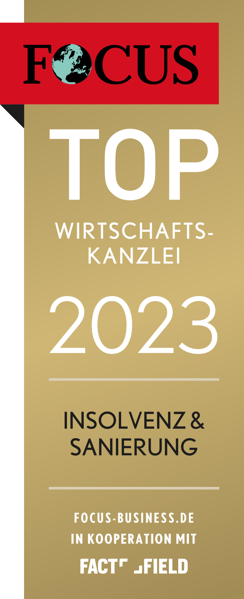 TOP Wirtschaftskanzlei 2023 - Insolvenz und Sanierung
