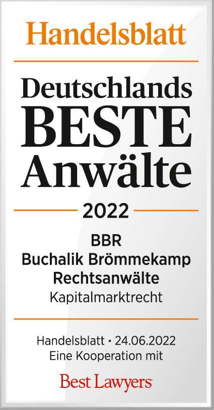 Deutschlands BESTE Anwälte 2022 im Kapitalmarktrecht
