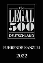 "Führende Kanzlei" für Urheberrechtliche Streitigkeiten (The Legal 500, Deutschland/EMEA 2022/23) 